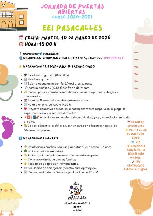 Jornada puertas abiertas Pasacalles 26